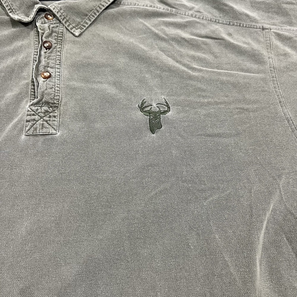 Vintage Redhead Polo Shirt 2XL Buck Logo Collard Shirt Men's Casual Henley Hunt